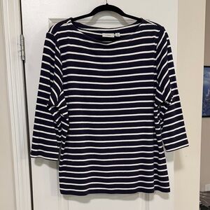 LLBean Classic Navy/Cream Top